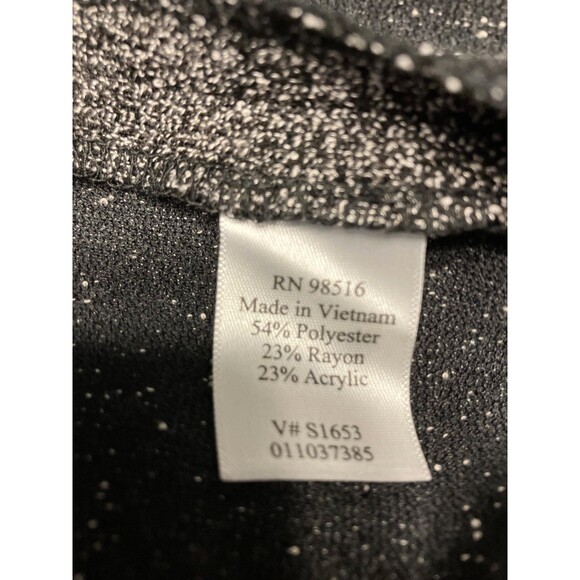 Coldwater Creek Petite Women's Size 12 Tweed Knit Trouser Black/White NWT - Picture 4 of 9